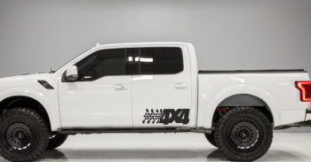 Sticker auto 4x4 off road tuning 25cm negru 