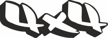 Sticker auto 4x4 offroad pentru masini sport tuning 25cm negru 