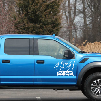 Sticker auto 4x4 sport off road 25cm alb 