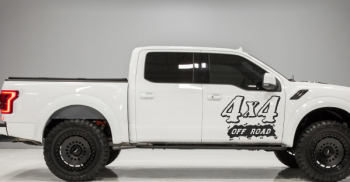 Sticker auto 4x4 sport off road 25cm negru 