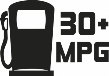 Sticker auto cu 30+ mpg tuning JDM 20cm negru 