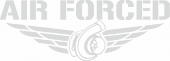 Sticker auto cu air forced JDM 20cm alb 