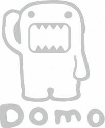 Sticker auto cu domo JDM 20cm alb 