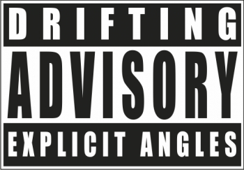 Sticker auto cu drifting tuning JDM 20cm negru 