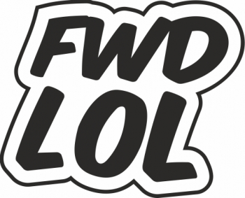 Sticker auto cu fwd lol tuning JDM 20cm negru 