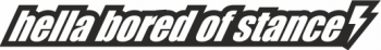 Sticker auto cu hella bored of stance tuning JDM 20cm negru 