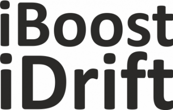 Sticker auto cu iBoost iDrift tuning JDM 20cm negru 