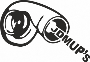 Sticker auto cu JDMUPs 20cm negru 