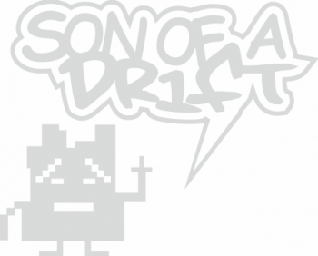 Sticker auto cu son of a drift tuning JDM 20cm negru 