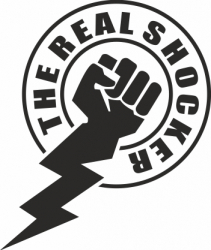 Sticker auto cu the real shocker tuning JDM 20cm negru 