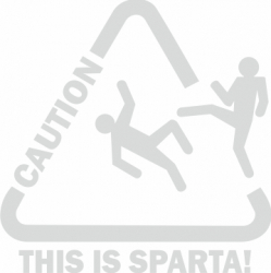Sticker auto cu this is sparta tuning JDM 20cm alb 