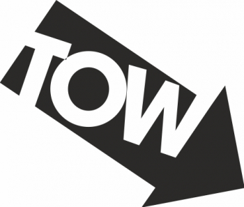 Sticker auto cu tow tuning JDM 20cm negru 