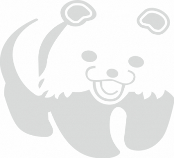 Sticker auto cu urs panda tuning JDM 20cm alb 