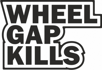 Sticker auto cu wheel gap kills tuning JDM 20cm negru 