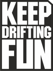 Sticker auto keep drifting fun tuning JDM 20cm negru 