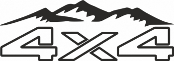 Sticker auto pentru masini sport 4x4 off road 25cm negru 