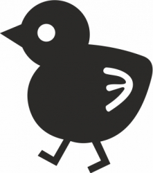 Sticker auto tuning JDM chicken 20cm negru 