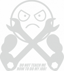 Sticker auto tuning JDM do not teach me how to do my job 20cm alb 