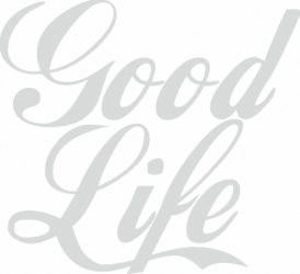 Sticker auto tuning JDM good life 20cm alb 