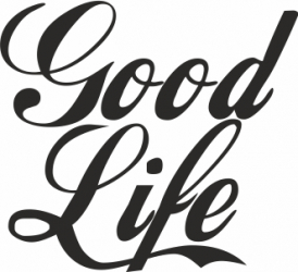 Sticker auto tuning JDM good life 20cm negru 