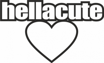 Sticker auto tuning JDM hellacute 20cm negru 