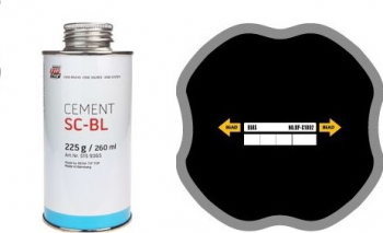 Set Petic gigant pentru reparat anvelope agricole si solutie de lipit REMA 