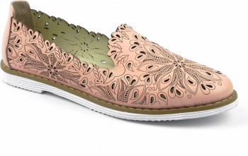 Pantofi dama Estina din piele naturala roz marime 39 