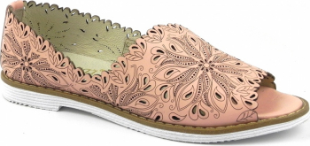 Pantofi dama Romara din piele naturala roz marime 39 