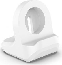 Suport/stand compact din plastic cu greutate redusa pentru statia de incarcare Apple Watch Alb 