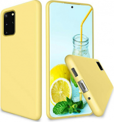 Husa de protectie din silicon soft pentru Samsung Galaxy S20 Ultra Galben