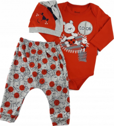 SET COMPLEU HAINE COPII FORMAT DIN BODY PANTALONI SI CACIULITA winnie pooh marime 62-68 