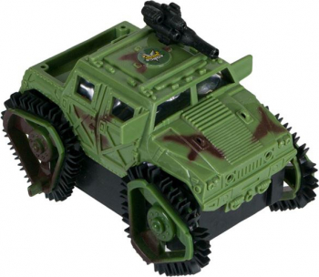 Masina de teren model armata cu baterii Verde 