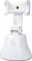 Suport pentru telefon cu functie Smart Camera rotire 360 de grade Face Tracking Alb 