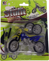 Mini Motocicleta de ghidat cu degetul pentru copii cu piese de rezerva Albastru cu Galben BBL1661 