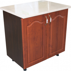 Masca pentru chiuveta cu 2 usi 80 cm Zebra Wenge/MDF Cedru Mustata cu blat Travertin 80 x 85 x 60 cm 