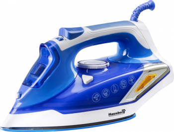 Fier de calcat Hausberg HB-7880BL invelis ceramic 2300W 400ml Alb Albastru 