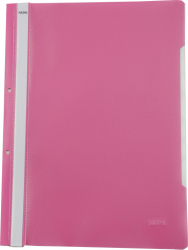 Set 50 buc dosar plastic PAPERLAND cu sina si 2 perforatii roz 
