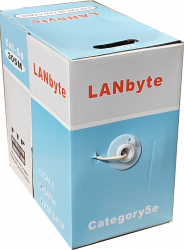 Cablu FTP ecranat cat5e Lanbyte fir solid 0.51mm - CCA rola 305m 