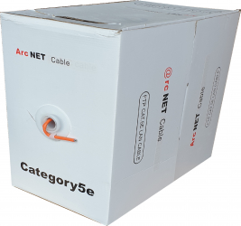 Cablu FTP ecranat Patch cat5e ArcNet cupru integral Stranded fir litat 26AWG PORTOCALIU rola 305m 