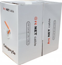 Cablu UTP Patch cat5e ArcNet cupru integral Stranded fir litat 26AWG PORTOCALIU rola 305m
