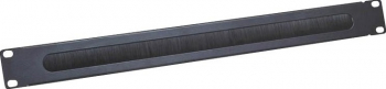 Panou 19 organizator cabluri cu perii - 1U LanKATT blank metalic tip 1 - wire manager 