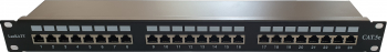 Patch Panel 19 cat5e FTP 24port x RJ45 cu suport de cabluri integrat LanKATT fully shielded 
