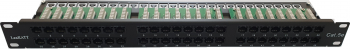 Patch Panel 19 cat5e LanKATT UTP 48port x RJ45- 1U echipat cu suport de cabluri integrat 