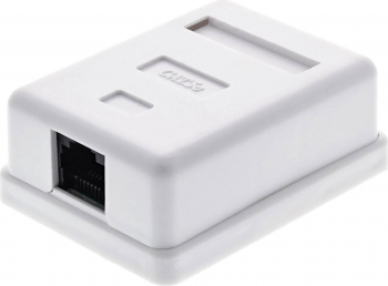 Priza simpla cat5e LanKATT neecranata 1 x RJ45 UTP echipata montaj aparent - pe tencuiala 