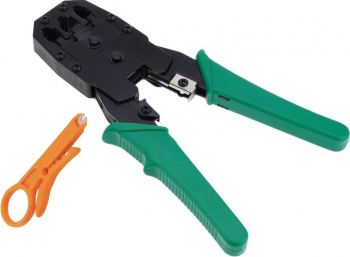 Cleste triplu LanKATT sertizat modular RJ45 / RJ11 / RJ12 / RJ9 taiat/dezizolat cablu si sertizat mufe 