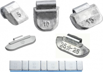 Set 500 de bucati plumbi standard profesionali pentru echilibrat jante de tabla de la 5 G la 25 G + Bonus 25 benzi de contragreutati adezive 