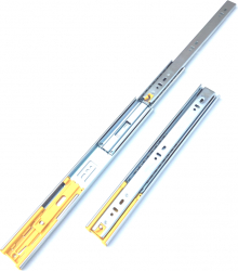 Set 2 glisiere pe bile cu amortizare si extragere totala 450 mm