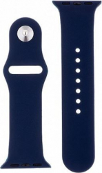 Curea din silicon pentru Apple Watch compatibil cu dimensiunea 42/44 mm Albastru Nautic SHO1748 