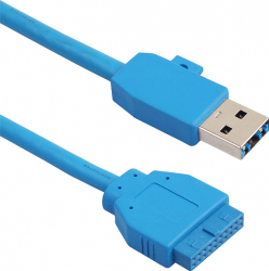 Cablu de extensie placa de baza 20 Pin la USB 3.0 tata 50 cm Albastru BBL1726 