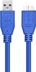 Cablu transfer date USB 3.0 tip A tata la USB 3.0 Micro B tata 3 metri Albastru BBL1718 